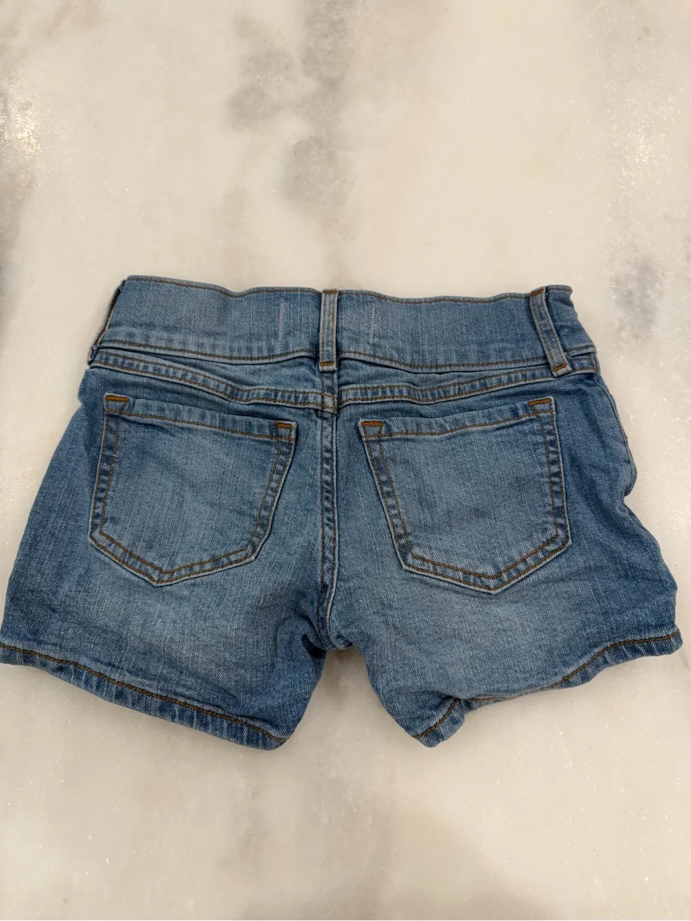 abercrombie kids Denim Utility High-Rise Shorts - Blue